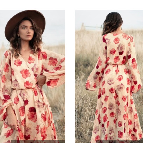 Joyfolie Ella Dress in Cream Rose, size Medium, New with Tags - Picture 2 of 12